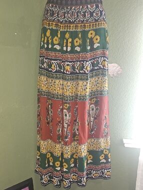 Brora Bohemian Floral Tiered Maxi Skirt
